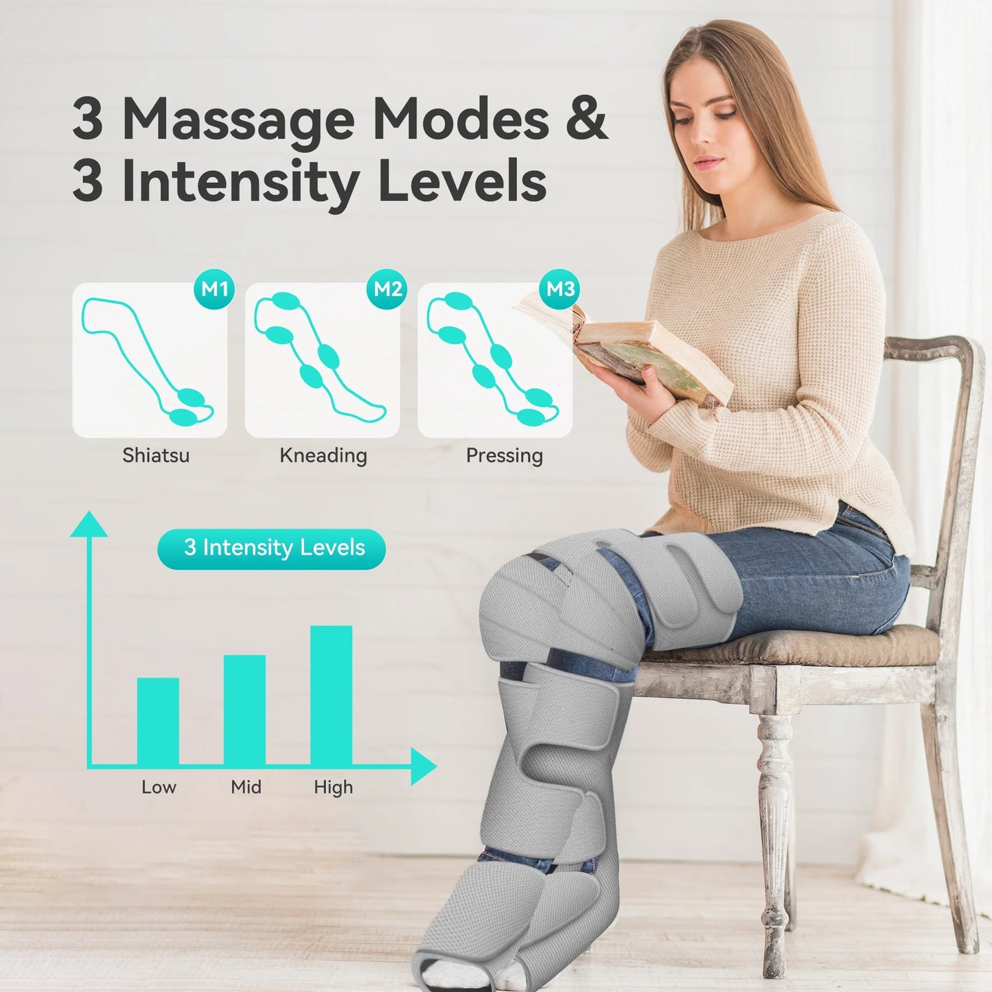 Ultimate Leg Massager with Air Compression - Calf & Foot Relief for Enhanced Circulation, Perfect Gift!