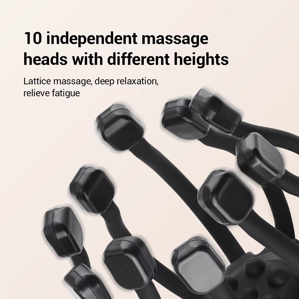 Ultimate Head Scalp Massager - Electric Octopus Vibrator for Stress Relief, Hair Growth & Headache Relief