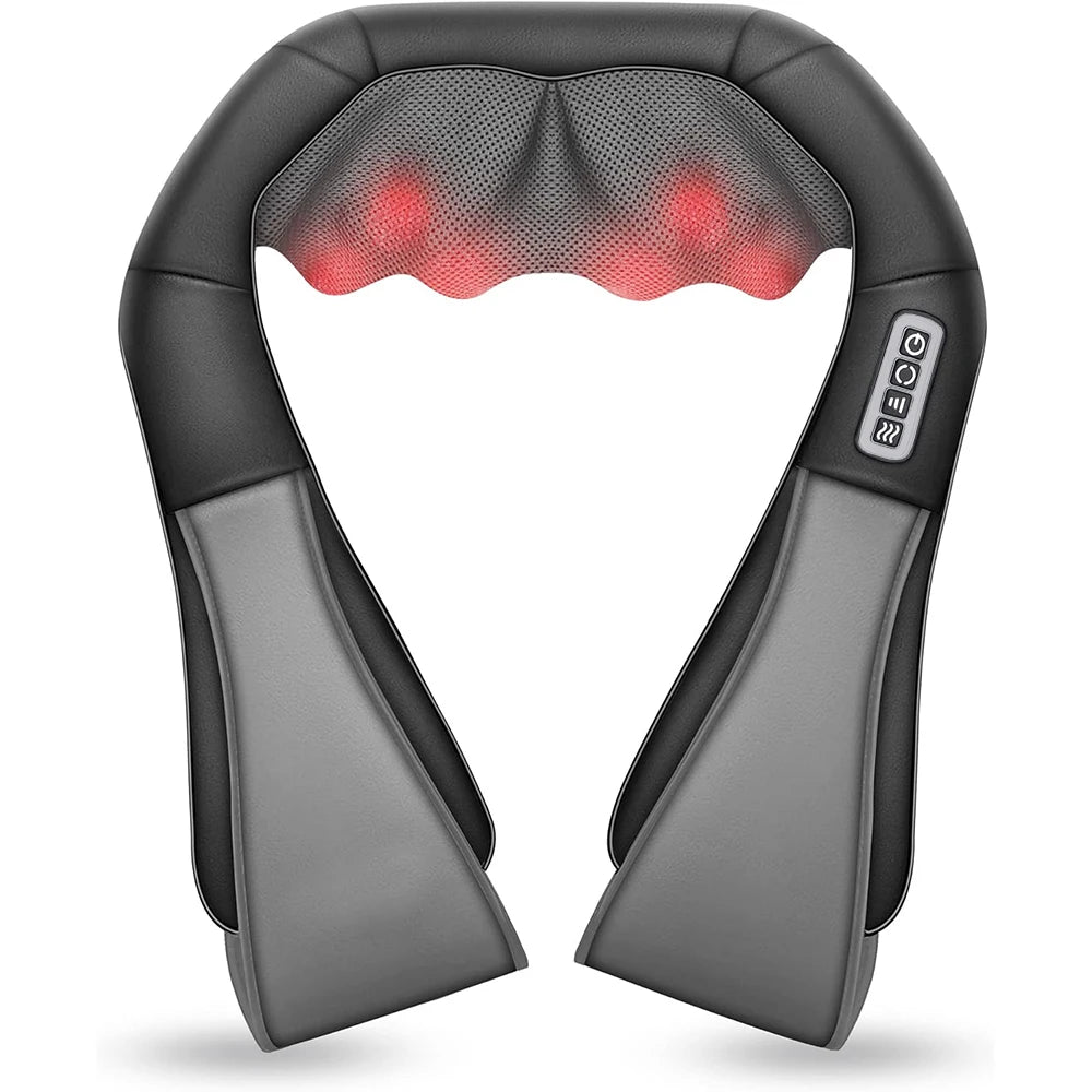 Ultimate Shiatsu Neck and Shoulder Massager with Heat - Deep Kneading Electric Massage Pillow for Total Body Relaxation