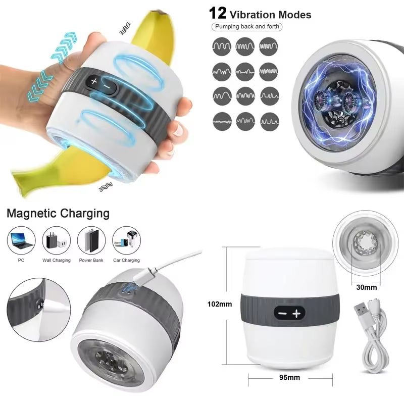 Ultimate Realistic USB-Powered Male Pleasure Device with Strong Suction Cup for Hands-Free Enjoyment