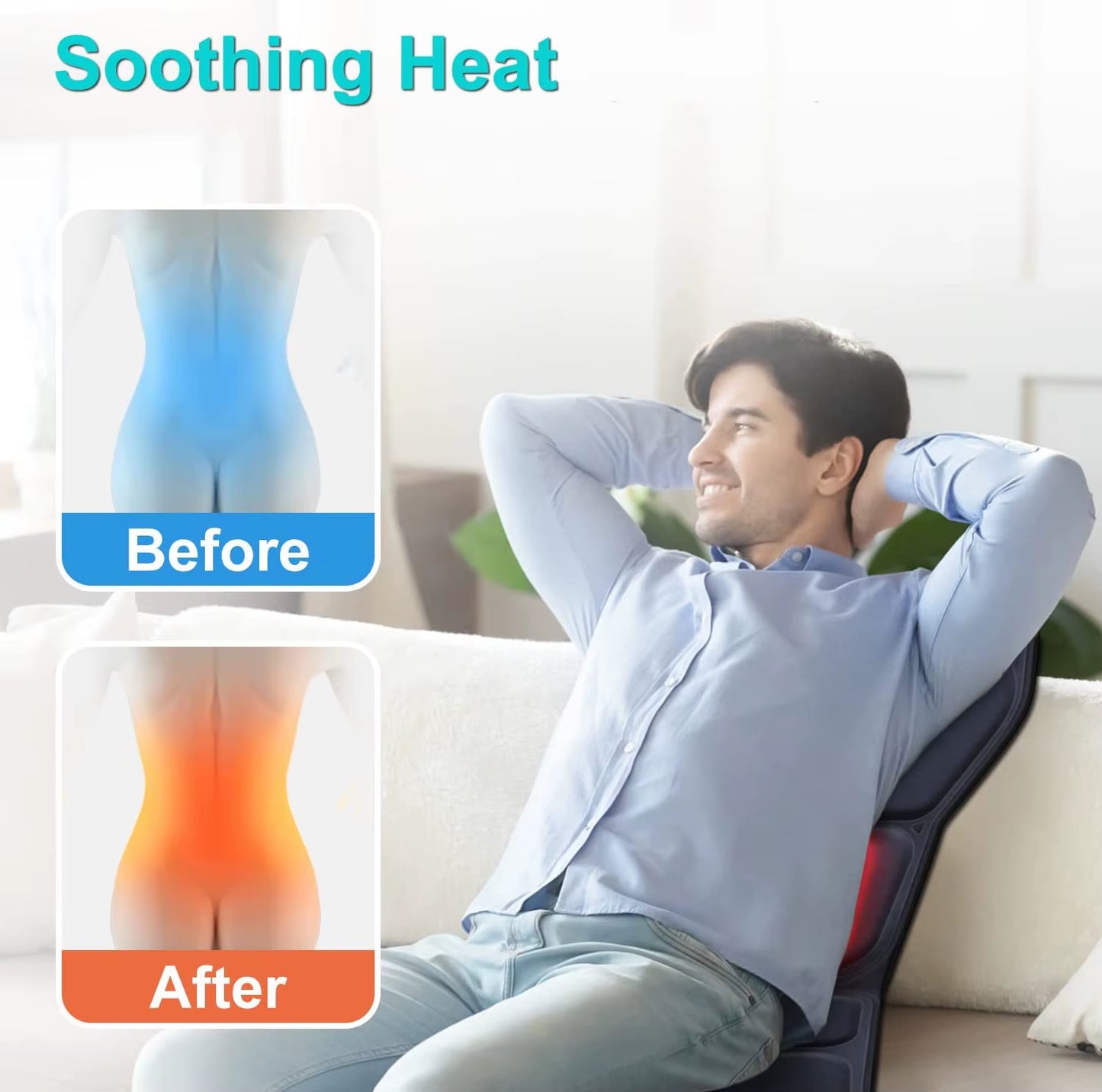 Ultimate Full-Body Heated Massage Cushion - Transform Any Space into a Relaxation Oasis with Our Electric Vibrator Seat for Home, Office, and Car