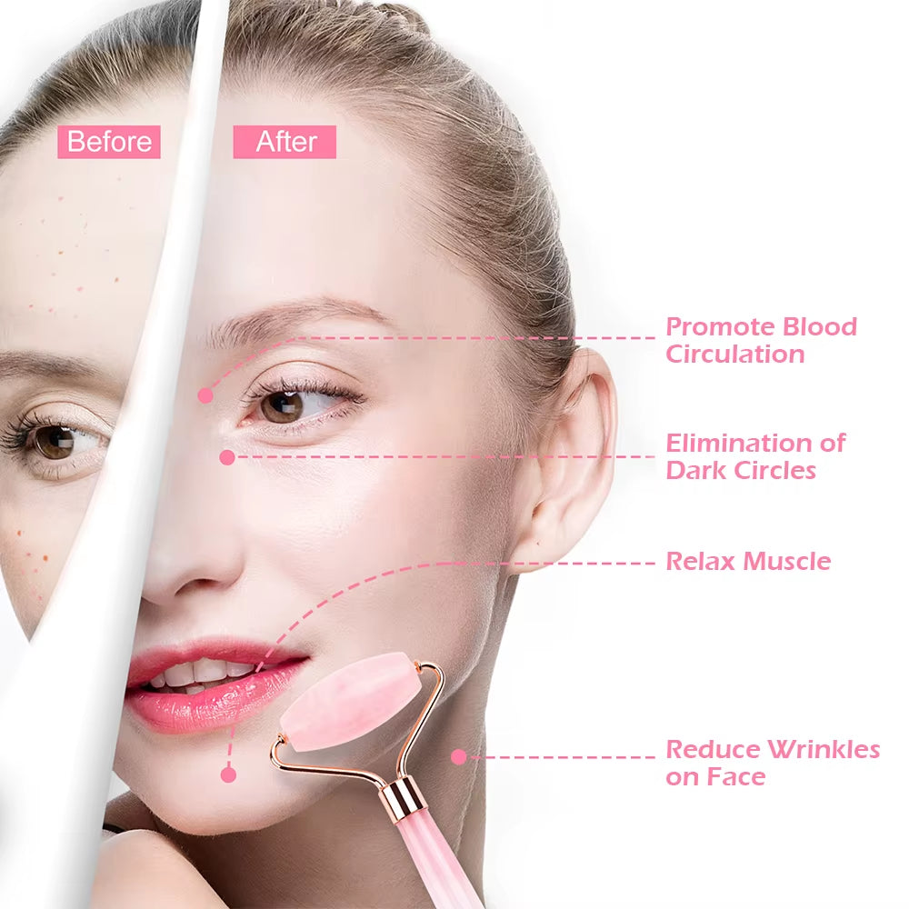 Revitalize Your Skin with Natural Stone Gua Sha Jade Scraper - Facial Massage Tool for Firm, Radiant Skin!