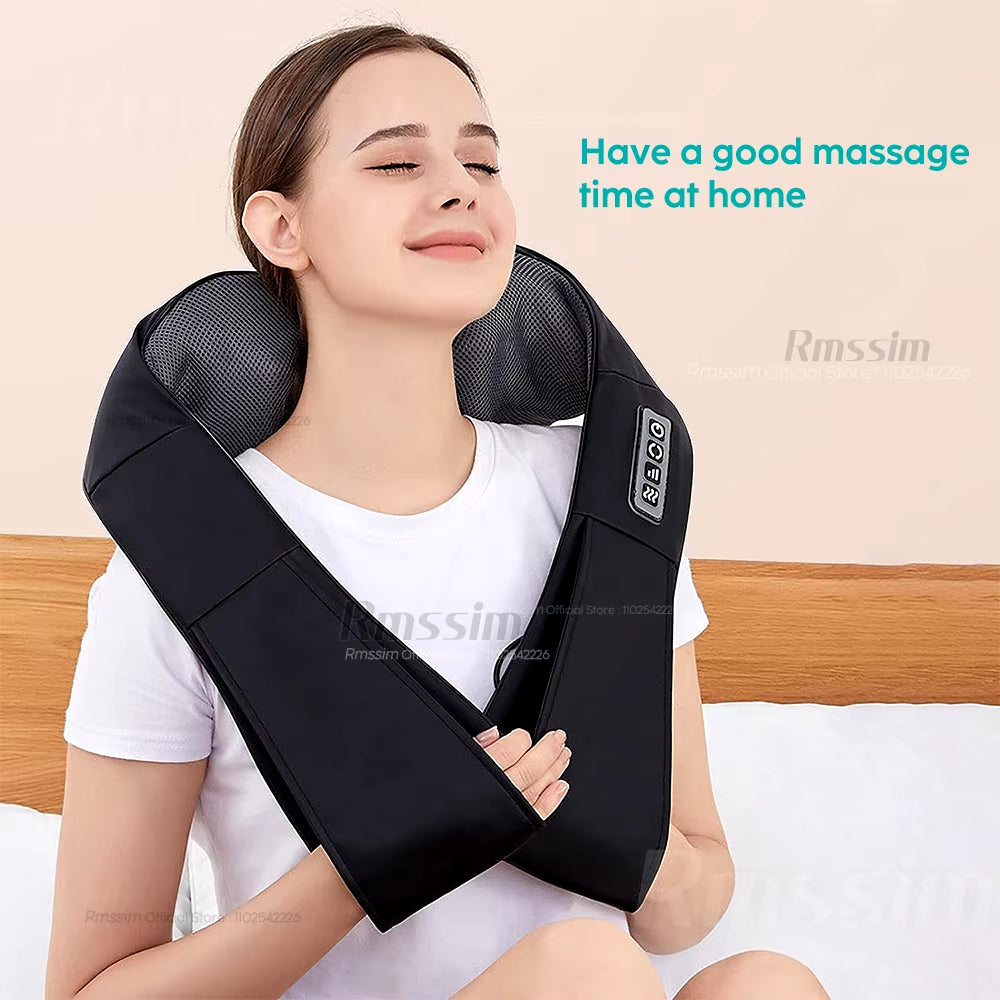 Ultimate Shiatsu Neck and Shoulder Massager with Heat - Deep Kneading Electric Massage Pillow for Total Body Relaxation