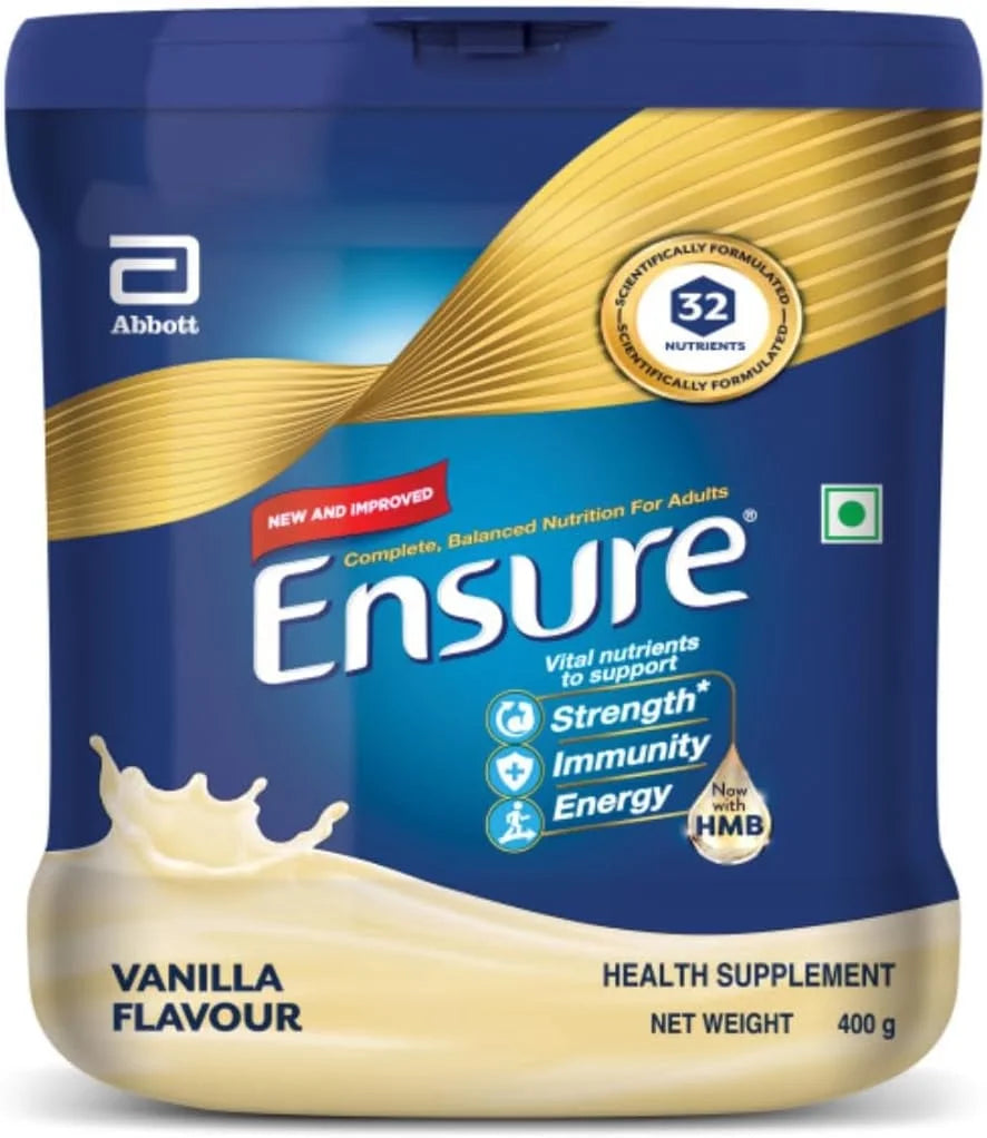 Powder Complete Balanced Nutrition for Adults, Vanilla Flavour,375G (Jar) (Pack of 10)