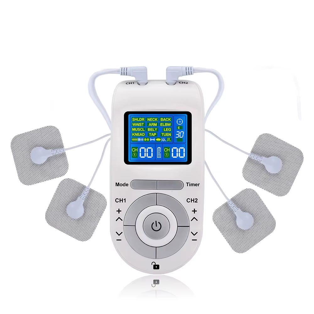 12-in-1 Electric Tens Pulse Massager - EMS Muscle Stimulator for Pain Relief & Physiotherapy