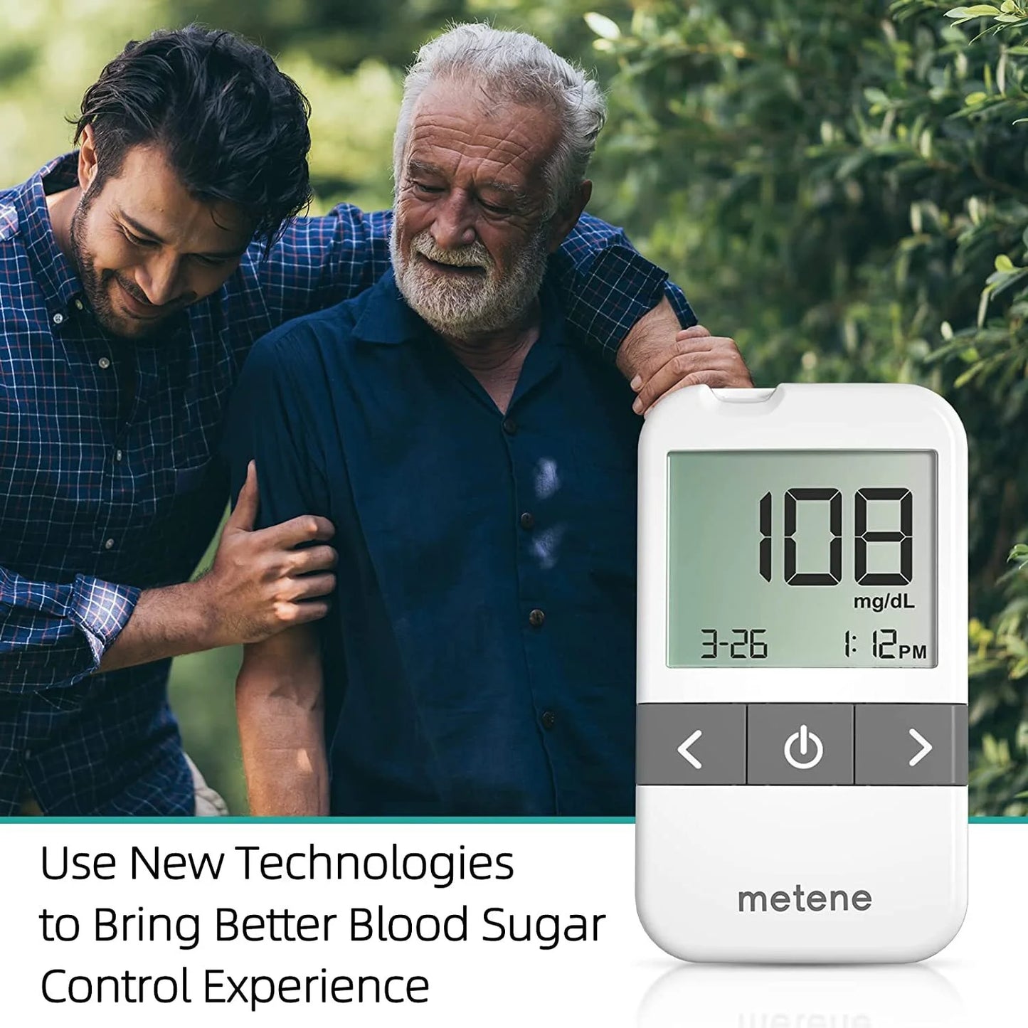 AGM-513S Blood Glucose Monitor Kit, 100 Glucometer Strips, 100 Lancets