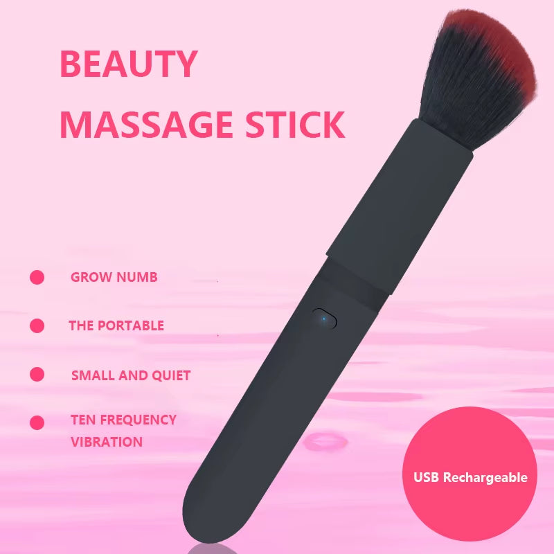 Revolutionary Vibration Makeup Brush - Achieve Flawless Application with 10 Customizable Frequencies!