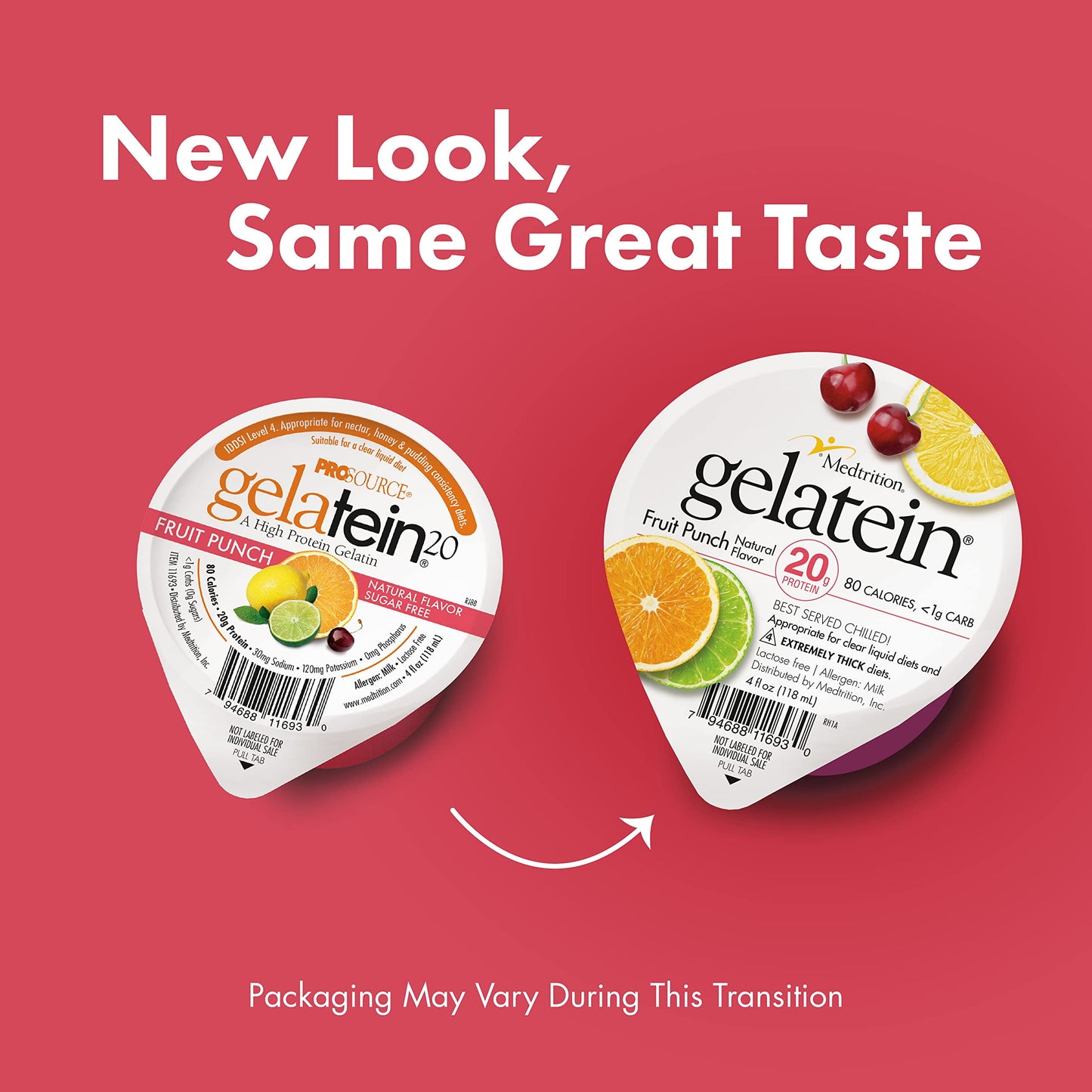 Gelatein Fruit Punch: 20 Grams of Protein. Sugar Free. Ideal for Clear Liquid Diets, Swallowing Difficulties, Bariatric, Dialysis and Oncology. Great Pre or Post-Workout Snack. (12 Pack)