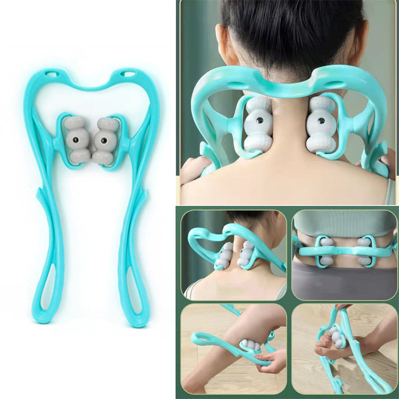 Ultimate Neck Massager for Deep Tissue Pain Relief - 360° Neck Roller with 96 Pressure Points for Total Relaxation of Neck, Shoulders, Waist, Legs, and Feet