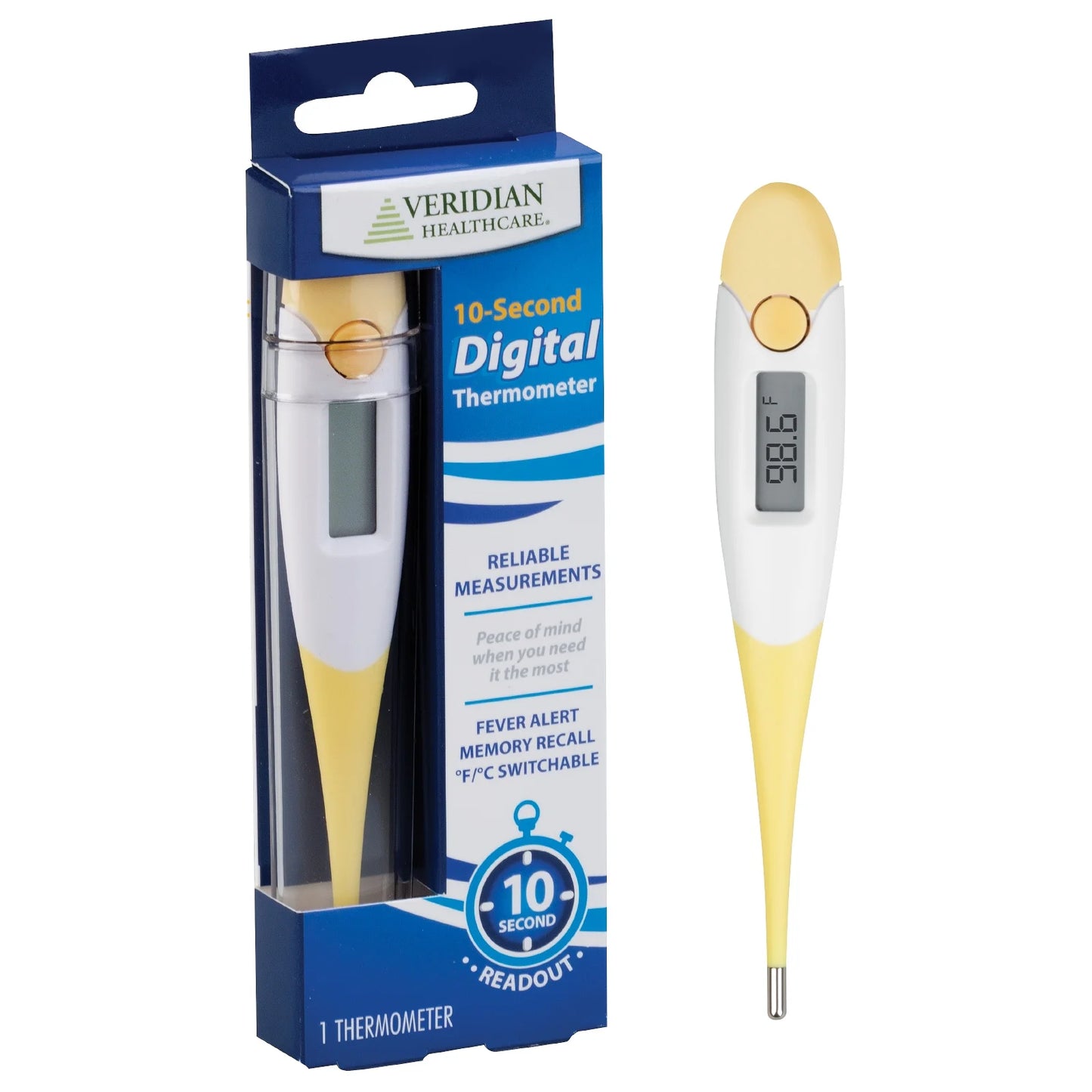 Digital Instant Read Thermometer with Flexible Tip, Dual Celsius and Fahrenheit Modes, Water-Resistant Design, and Storage Case for All Ages
