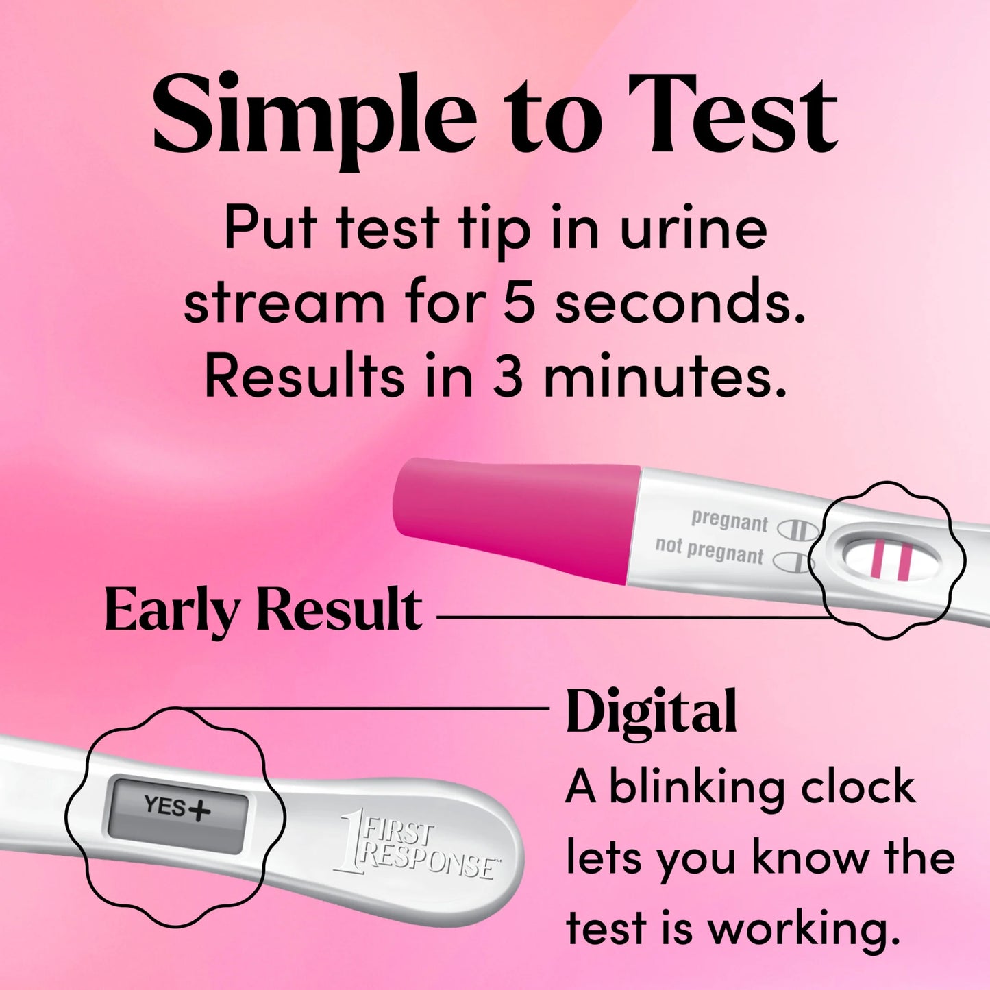 Test & Confirm Pregnancy Test, 1 Line Test and 1 Digital Test Pack
