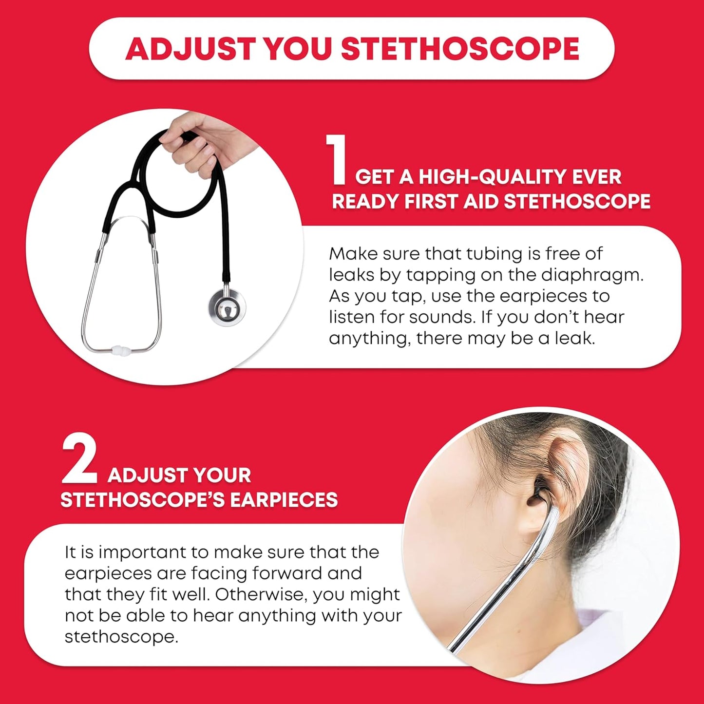 Dual Head Stethoscope, Black 143200