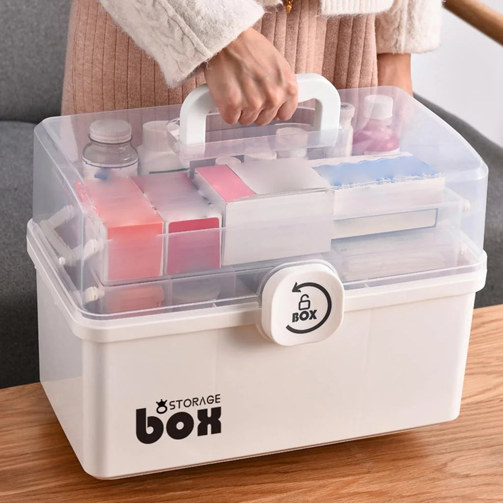Portable First Aid Box, Storage First Aid White