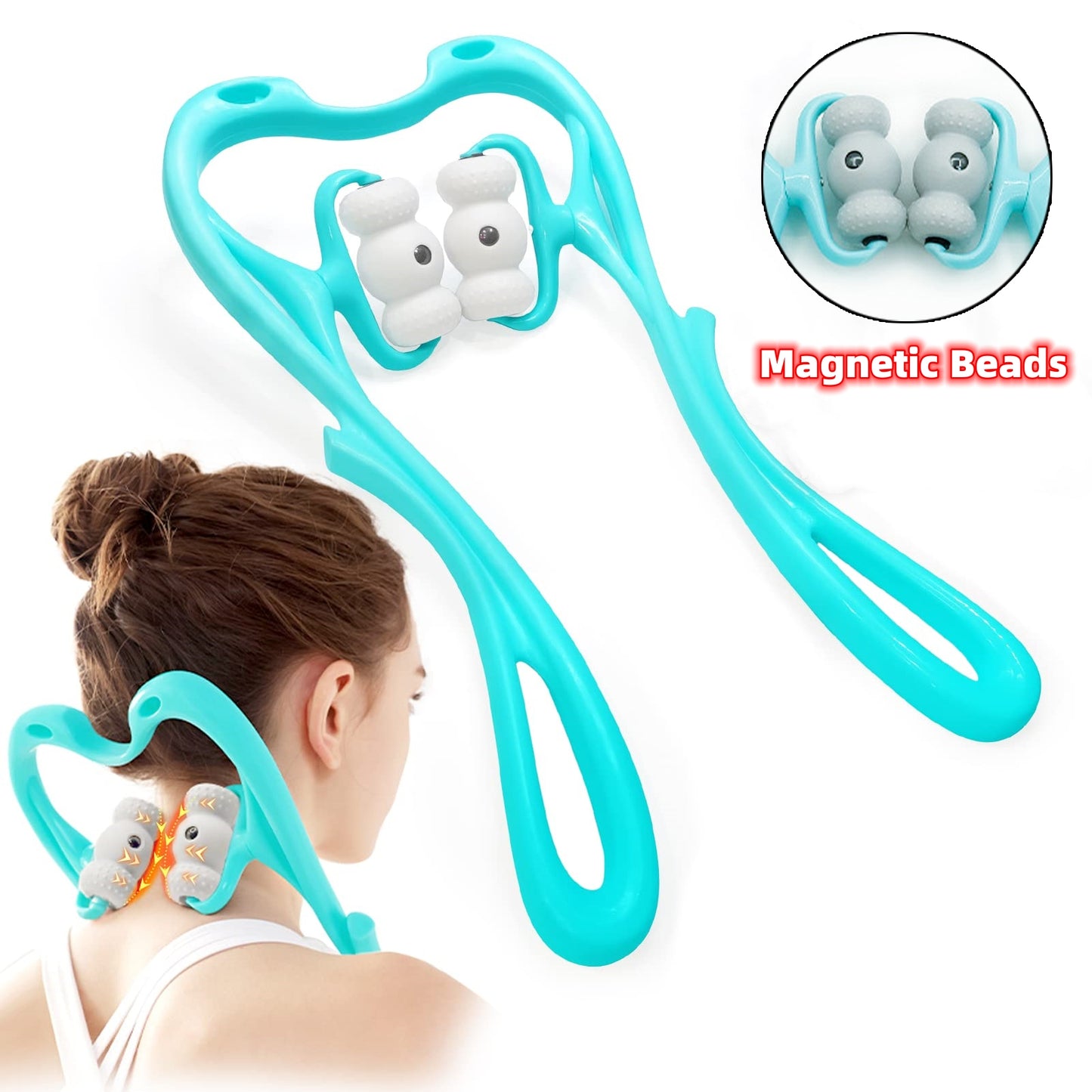 Ultimate Neck Massager for Deep Tissue Pain Relief - 360° Neck Roller with 96 Pressure Points for Total Relaxation of Neck, Shoulders, Waist, Legs, and Feet