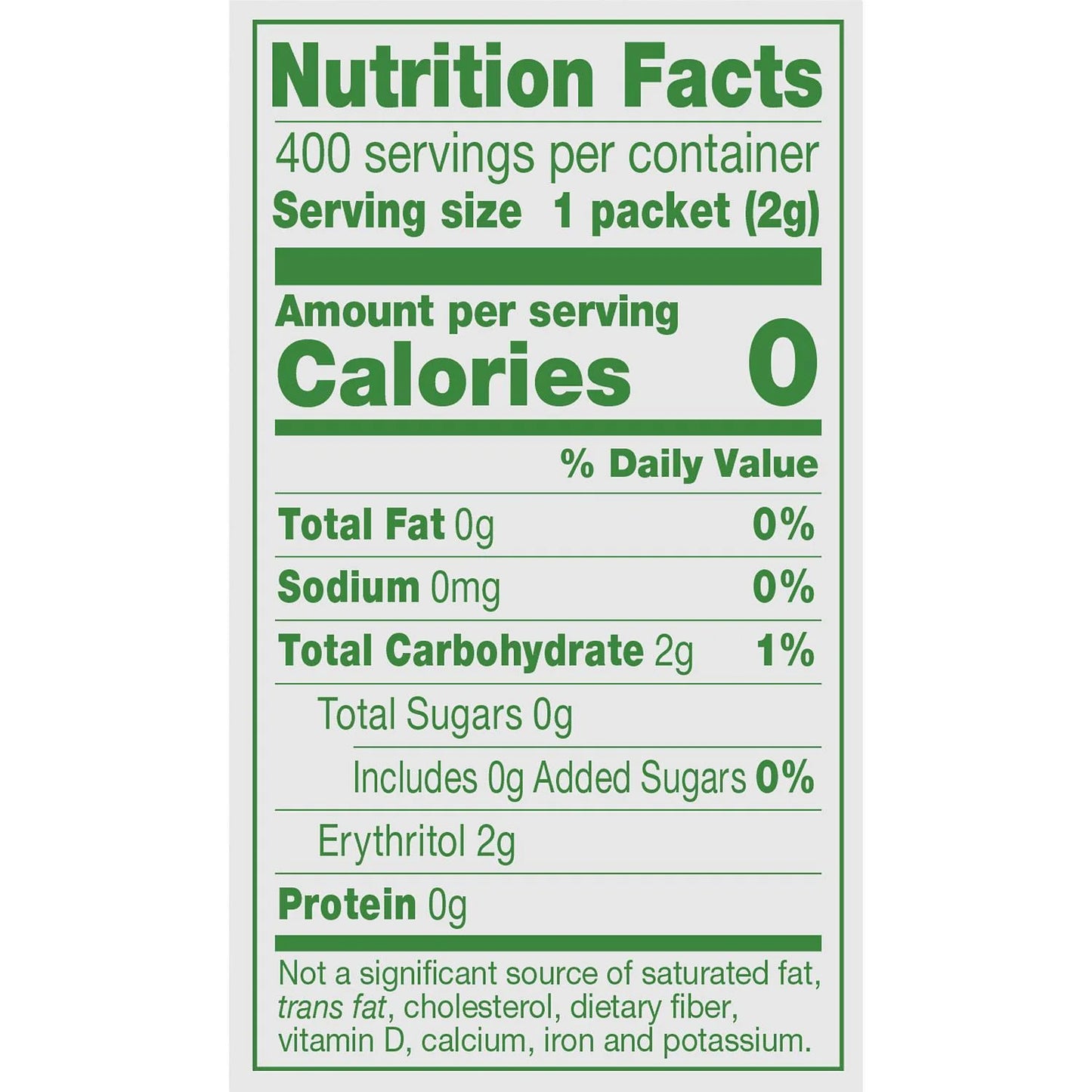 Natural Sweetener - 400 Packets