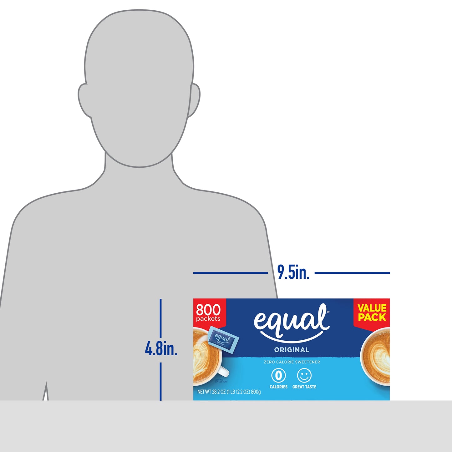 Zero Calorie Sweetener, Sugar Substitute, 800 Packets