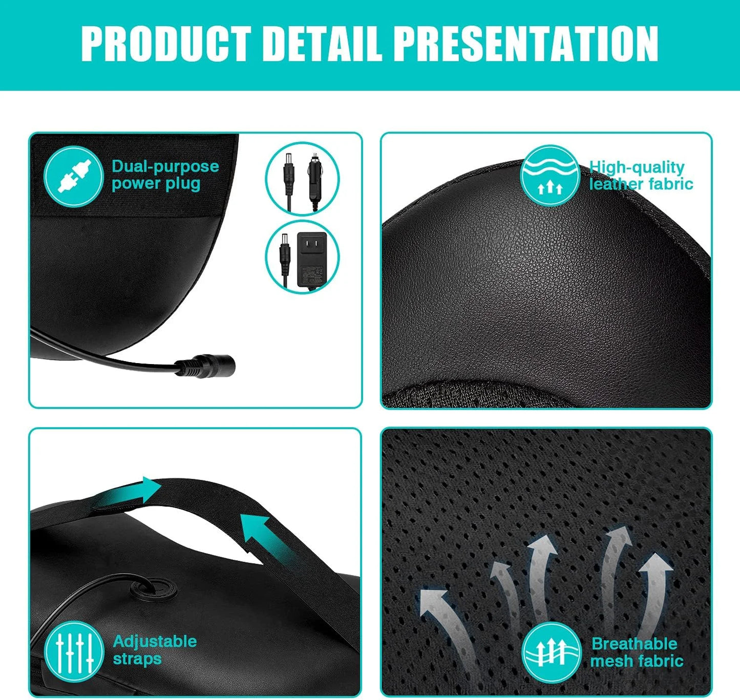 Shiatsu Back and Neck Massager with Heat - Deep Tissue Massage Pillow for Ultimate Relaxation of Back, Shoulders, Legs, and Feet