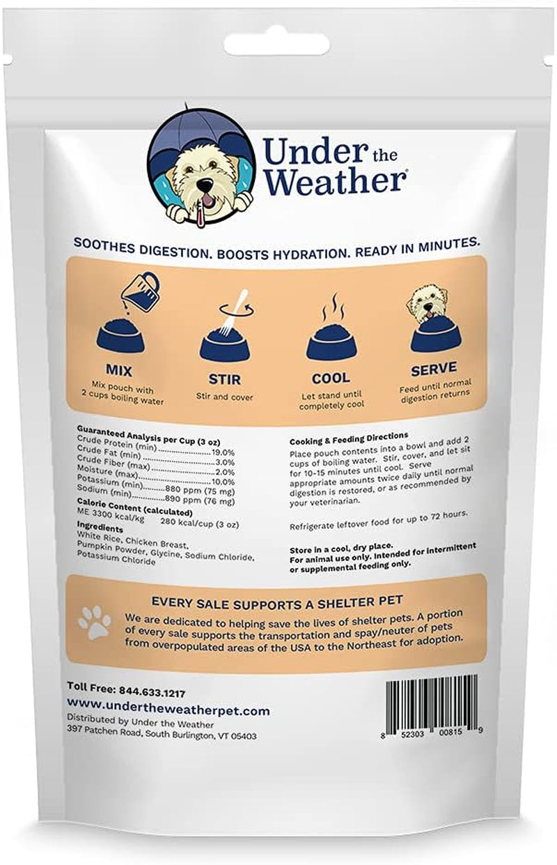 Bland Diet for Dogs | Easy to Digest for Sick Dogs |Always Be Ready | Contains Electrolytes - All Natural Freeze Dried 100% Human Grade Meats | 6 Pack - Rice, Chicken & Pumpkin - 6Oz