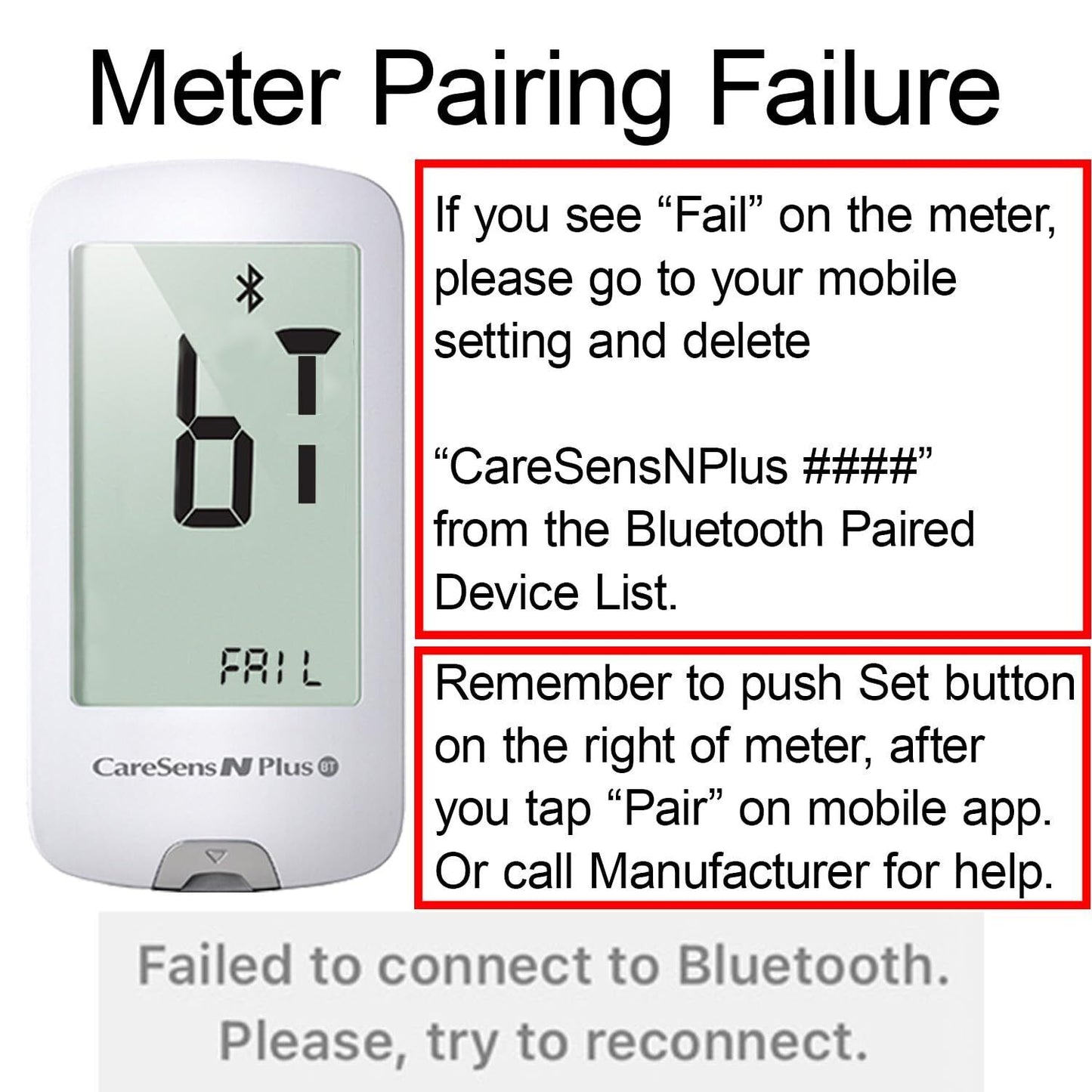 Blood Glucose Monitoring Bluetooth System - Includes 100 Test Strips and Lancets