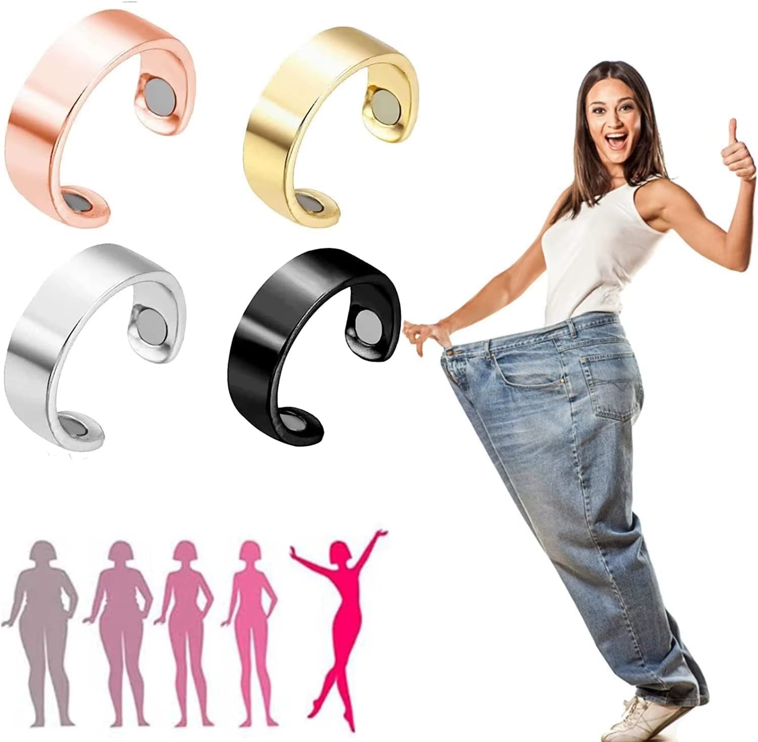 Revolutionary Open Magnet Ring - Multifunctional Pain Relief & Blood Circulation Booster for Men & Women, Anti-Snoring Device