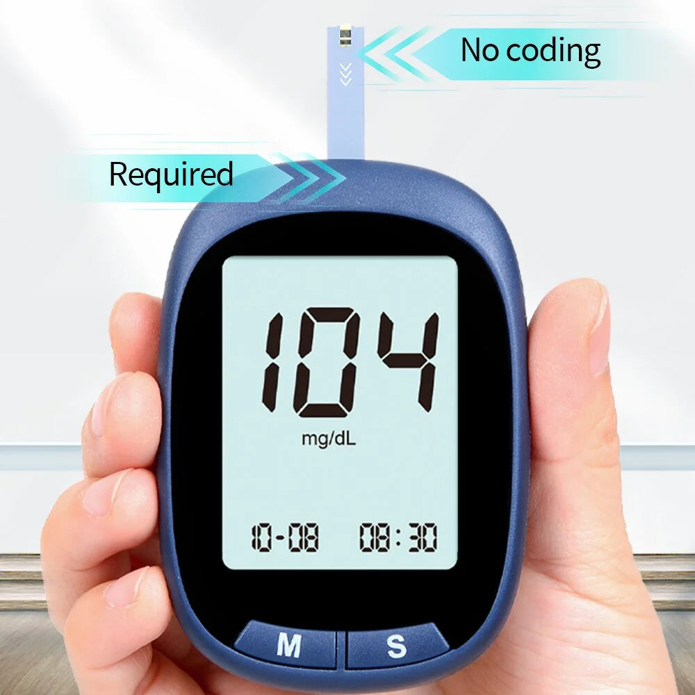 Glucose Monitor Meter Diabetes Testing Kit Blood Sugar Tester Kit