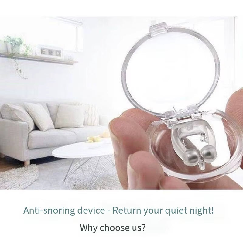Silicone Anti-Snoring Nose Clips with Magnetic Sleep Tray - Enhance Sleep Quality & Breathe Easy!