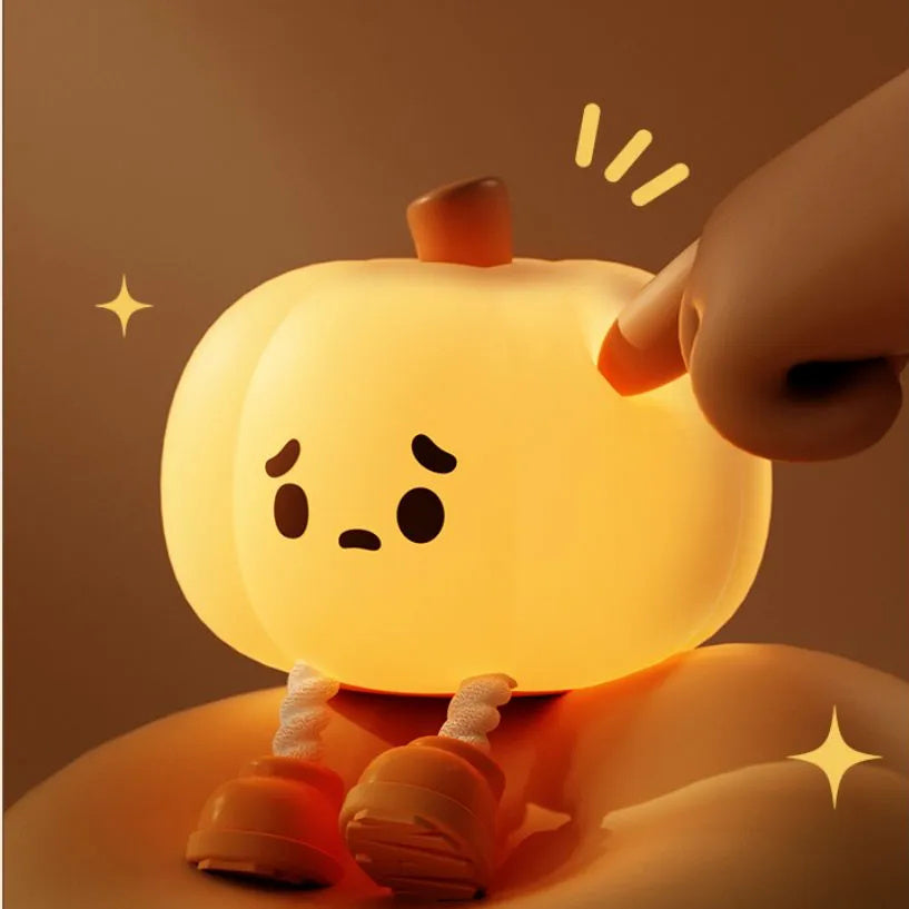 Halloween Pumpkin Night Light : Cute Soft Silicone