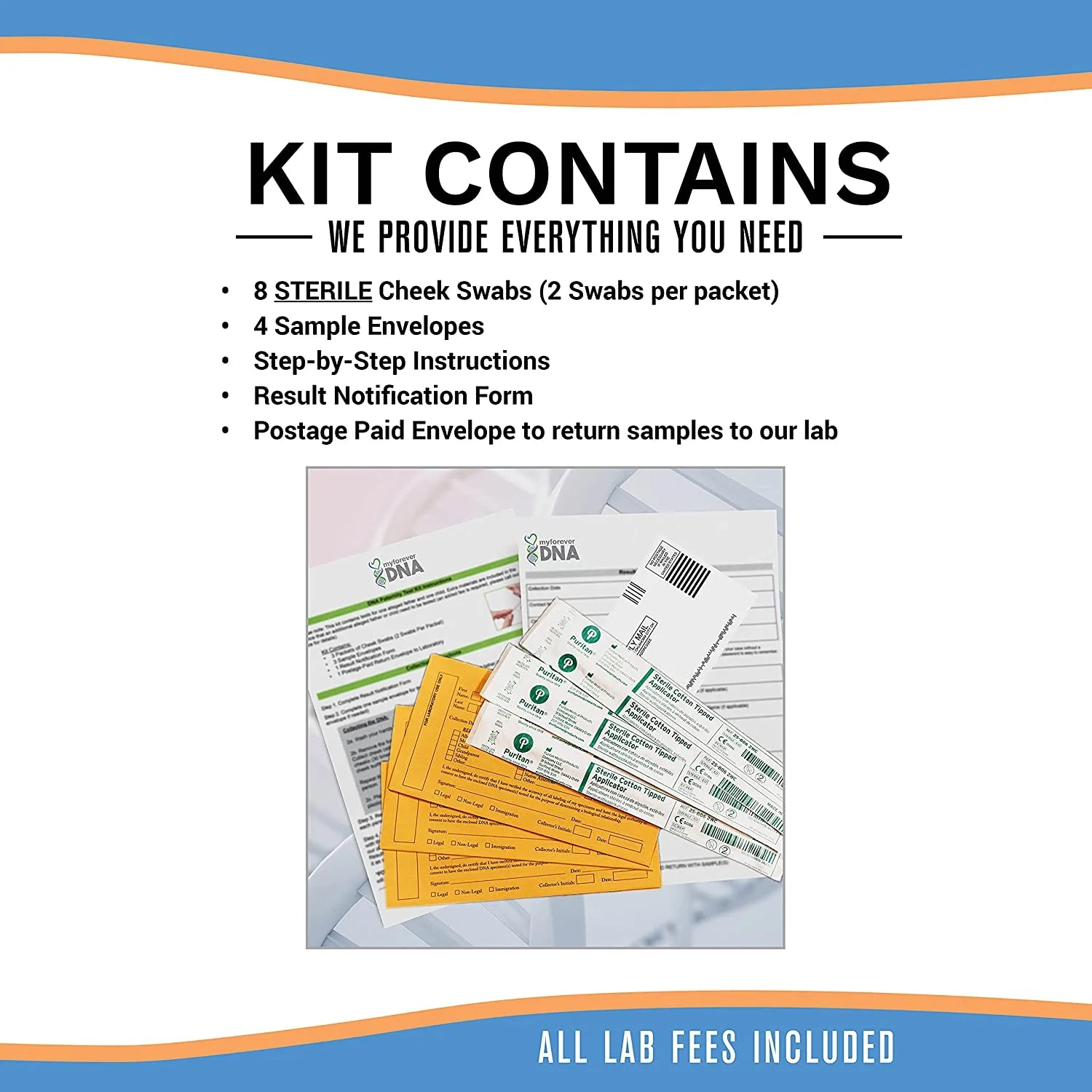 Sibling Home DNA Test Kit, Lab Fees & Shipping Included -