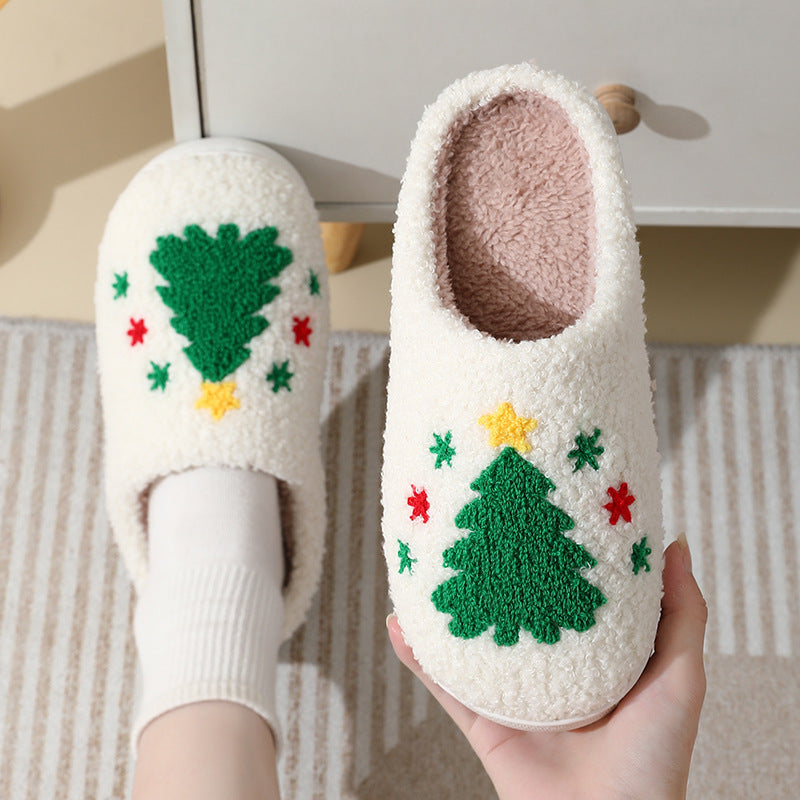 Cartoon Santa Claus Cotton Slippers