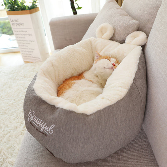 Pet Warming Bed : Soft Sleeping Bag Cushion