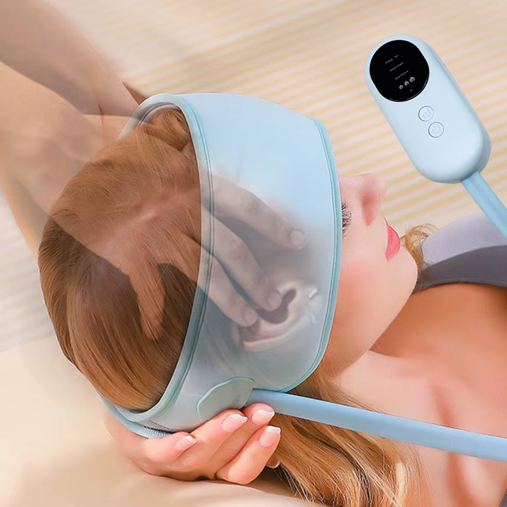Revitalizing Electric Head Massager with Air Pressure & Heating - Ultimate Scalp Relaxation & Pain Relief Headband