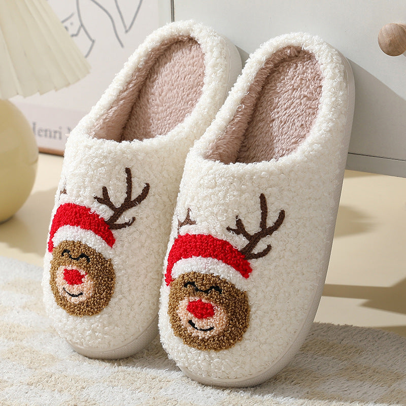 Cartoon Santa Claus Cotton Slippers