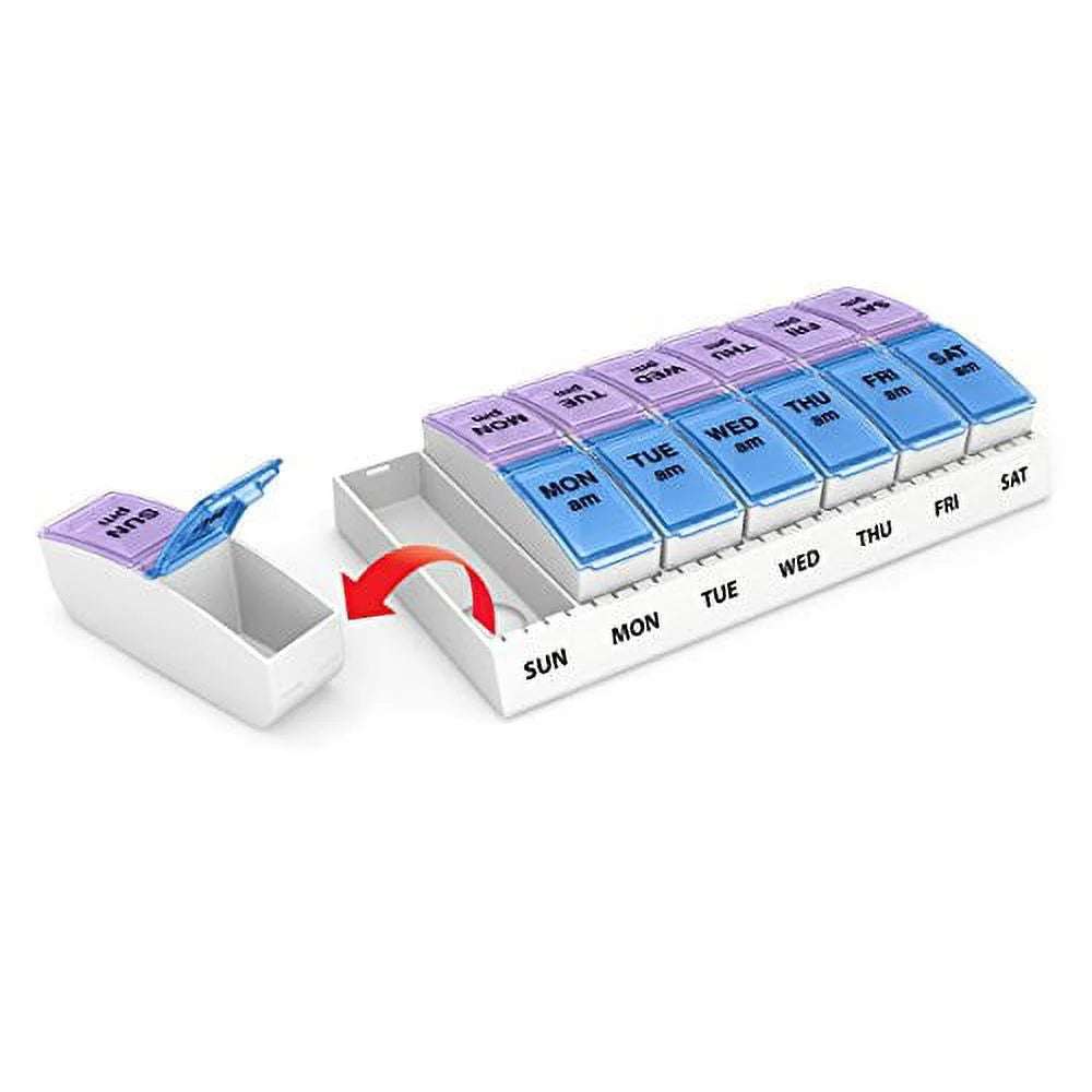 Weekly AM/PM Pop-Out Pill Planner (Small)