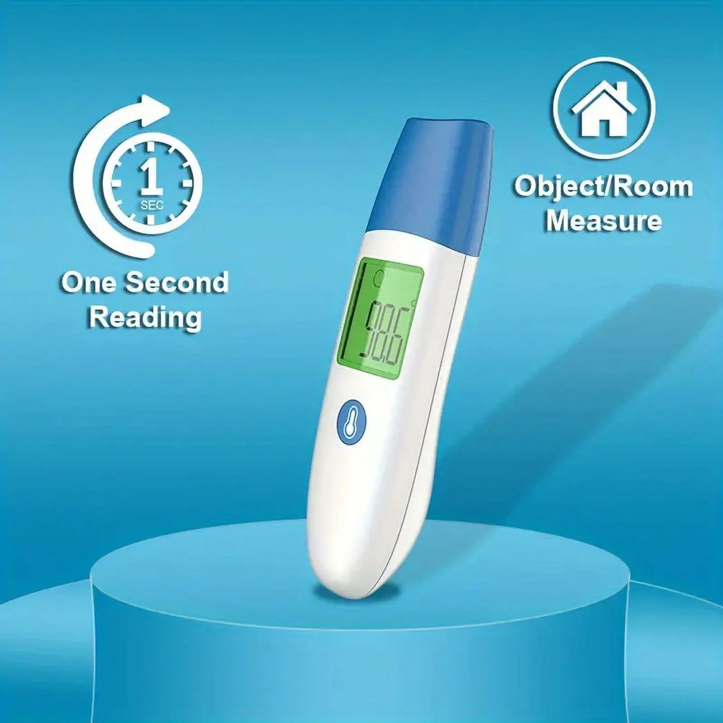 Digital Thermometer, Non-Contact Forehead Thermometer, Ear Thermometer, Adult Thermometer, Large LED Number (Without Battery)