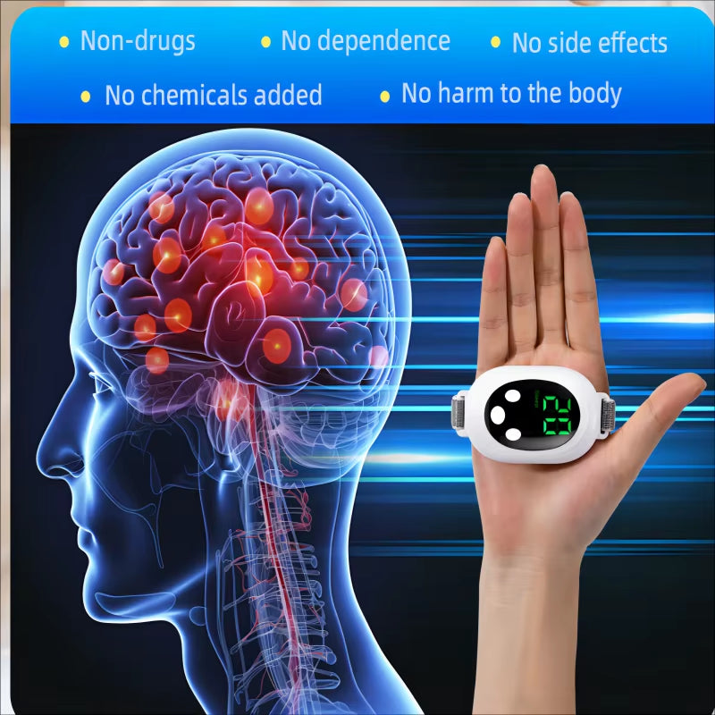 Revolutionary Microcurrent Sleep Aid Device - EMS Machine for Insomnia, Stress & Anxiety Relief - Palm Pulse Massager for Restful Sleep