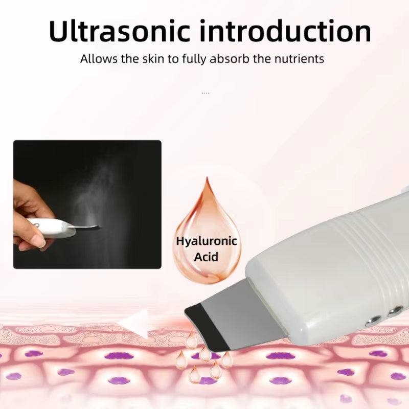 Ultrasonic Blackhead Remover & Facial Cleansing Vibrator - Pore Minimizing Skincare Device