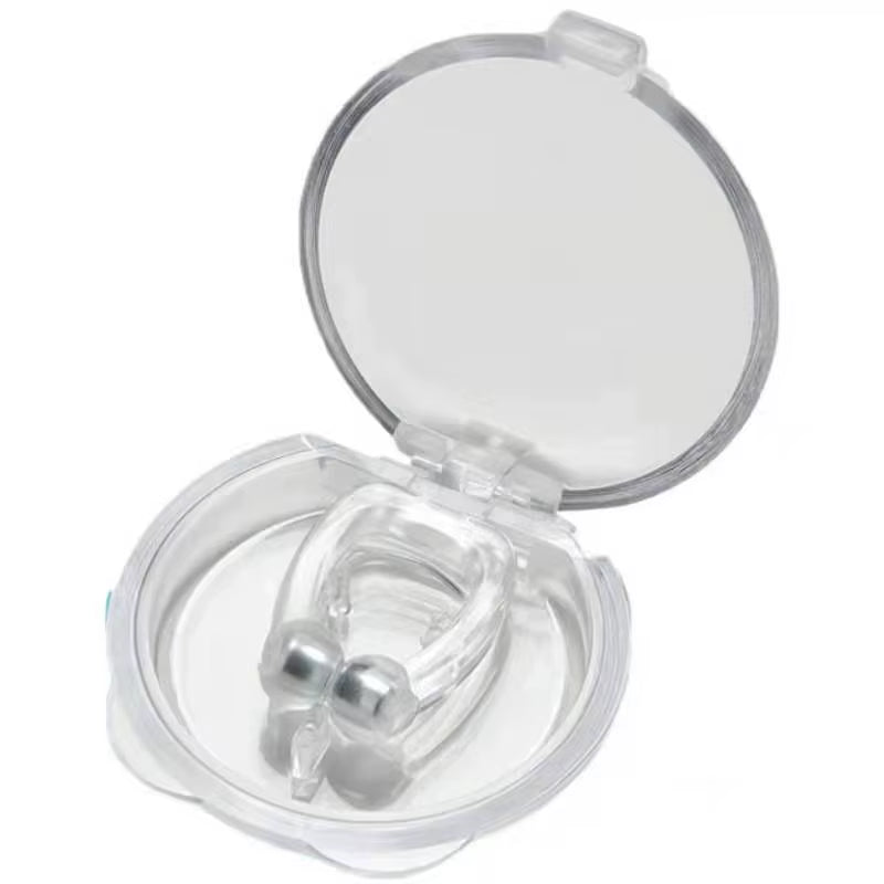 Silicone Anti-Snoring Nose Clips with Magnetic Sleep Tray - Enhance Sleep Quality & Breathe Easy!