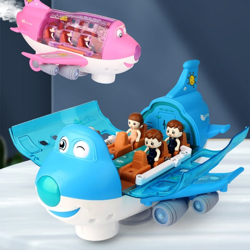 360 Rotating Electric Plane Airplane With LED Flashing Light Sound For Boys