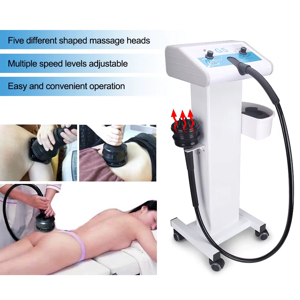 Achieve Your Dream Body with the G5 High-Frequency Vibrating Massage Machine - Ultimate Cellulite Reduction & Body Shaping on a Convenient Trolley!