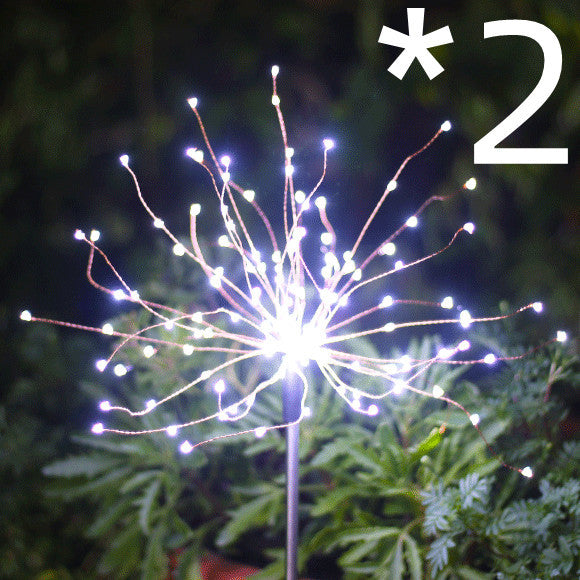 Solar Ground Plug Firework Light Led