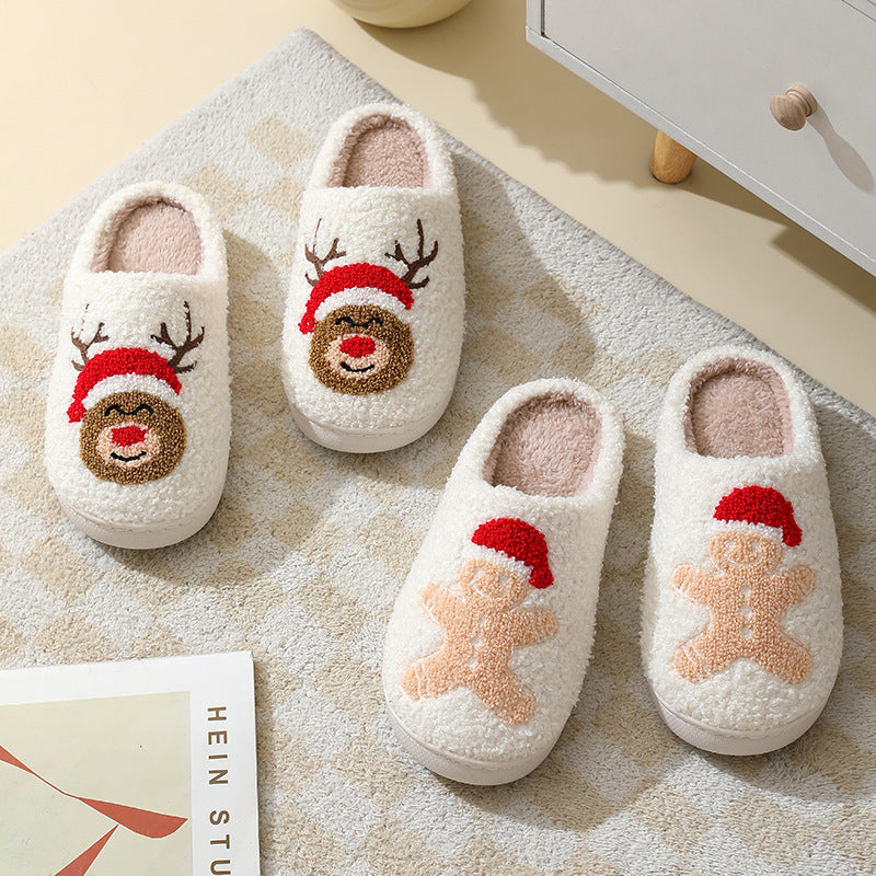 Cartoon Santa Claus Cotton Slippers