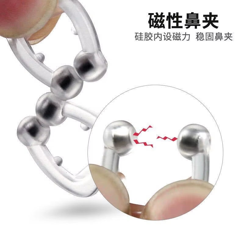 Silicone Anti-Snoring Nose Clips with Magnetic Sleep Tray - Enhance Sleep Quality & Breathe Easy!
