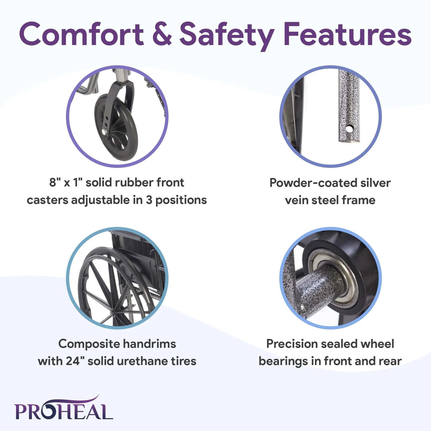 Wheelchair with Removable Full Arms, Elevating Leg Rests, 20" Seat