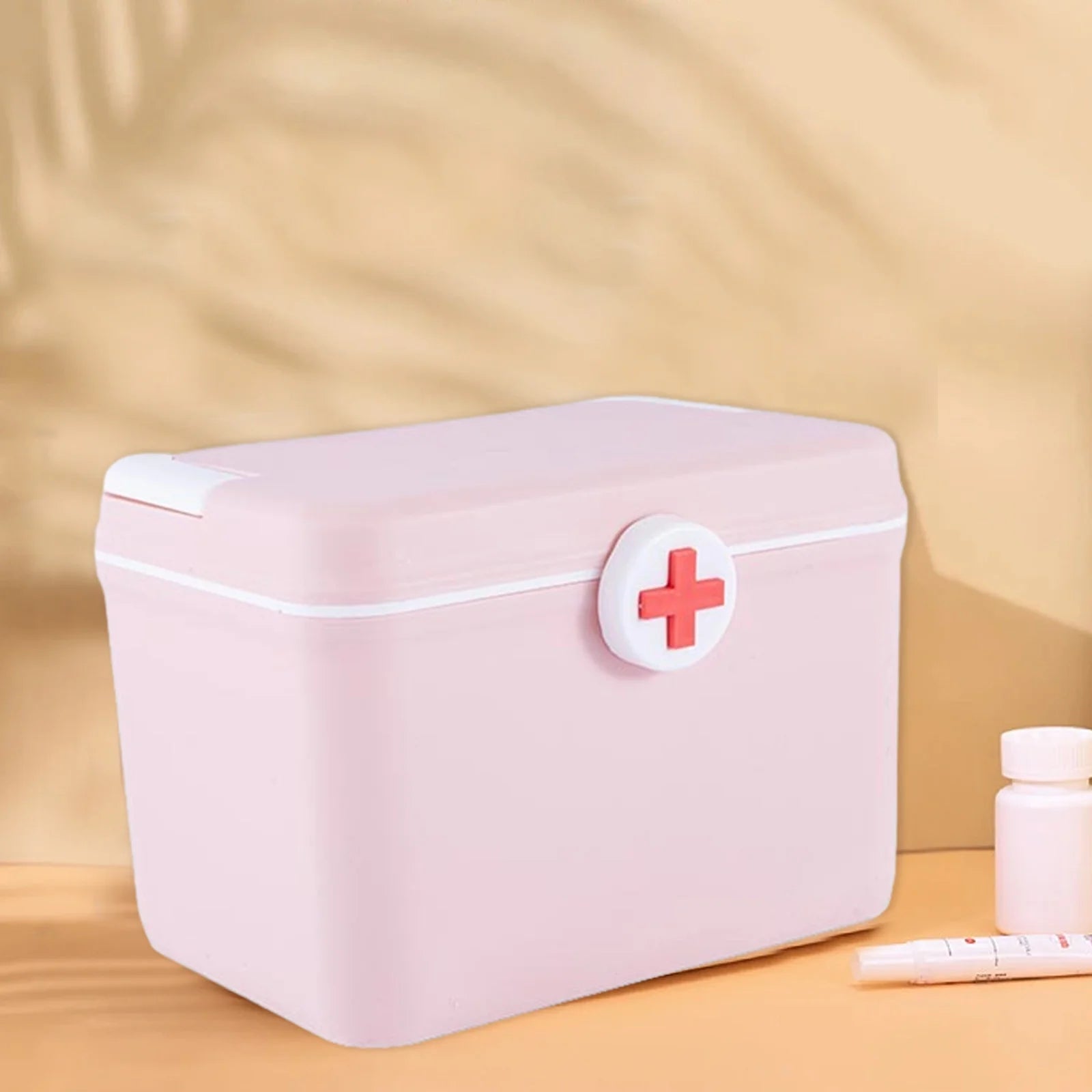 Medicine Pill Organizer, All-Purpose Portable Compact First Aid Kit for Minor Cuts, Scrapes, Sprains & Burns