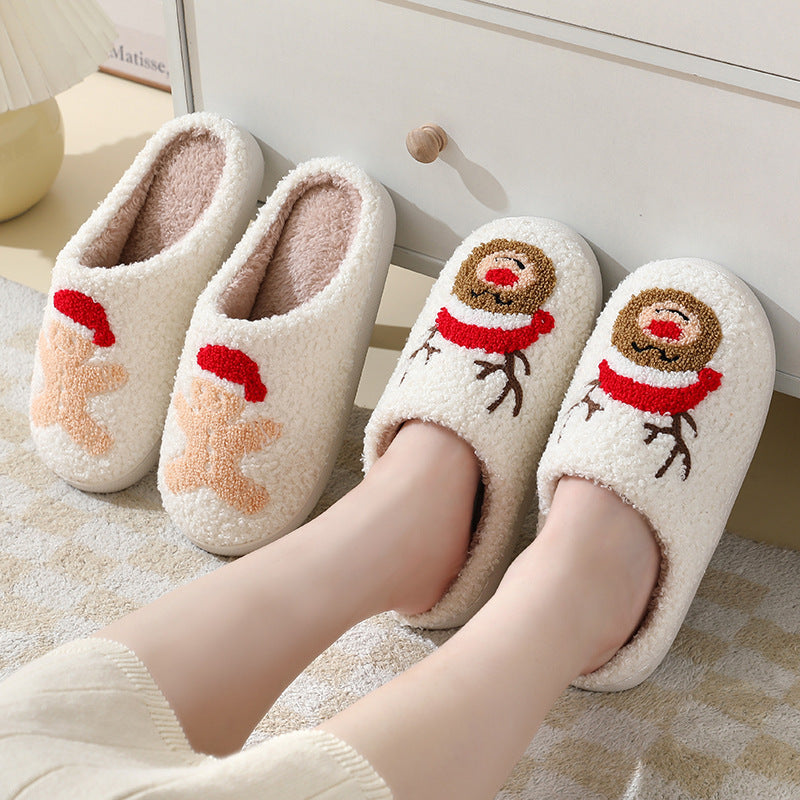 Cartoon Santa Claus Cotton Slippers