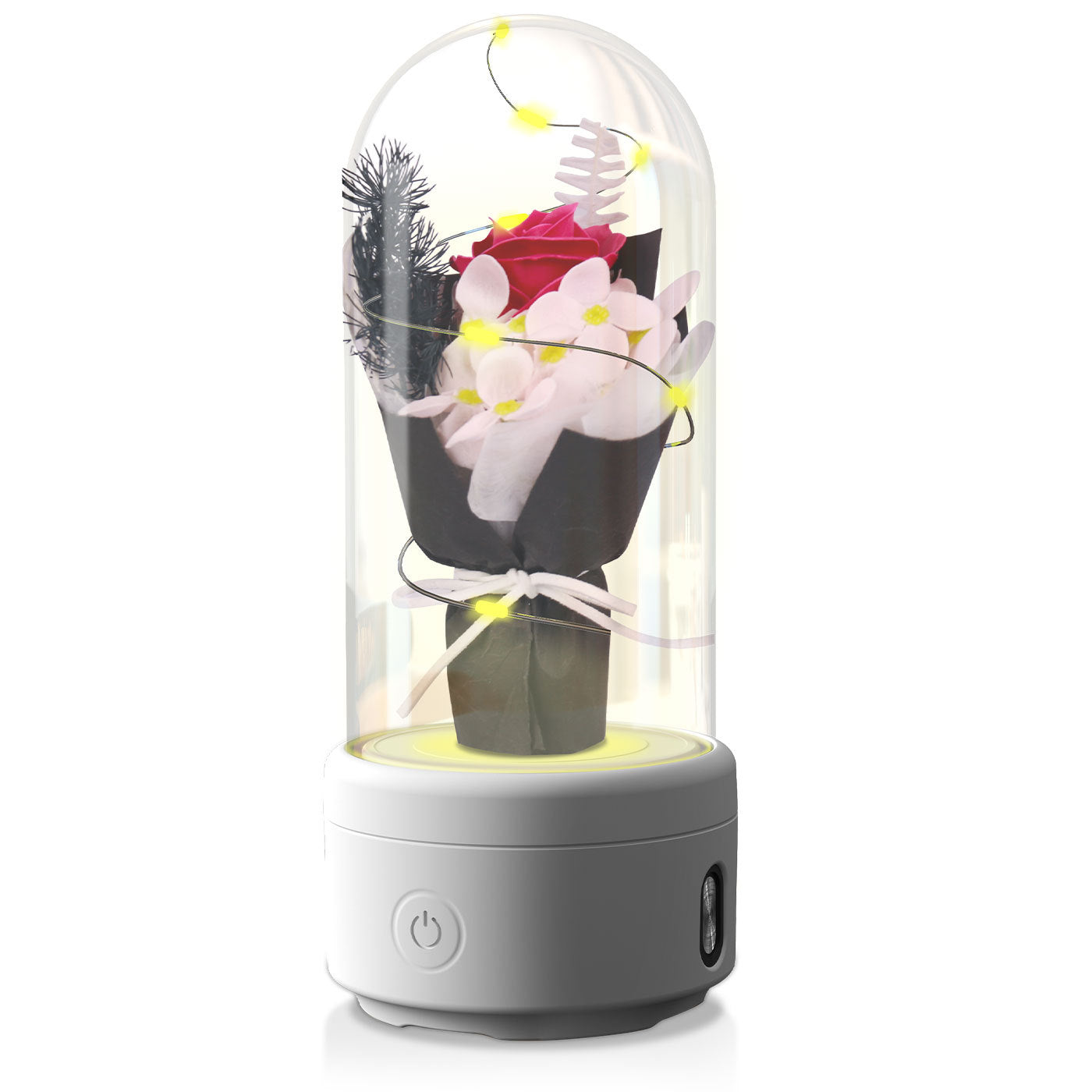 Rose LED Light & Bluetooth Speaker: 2-in-1