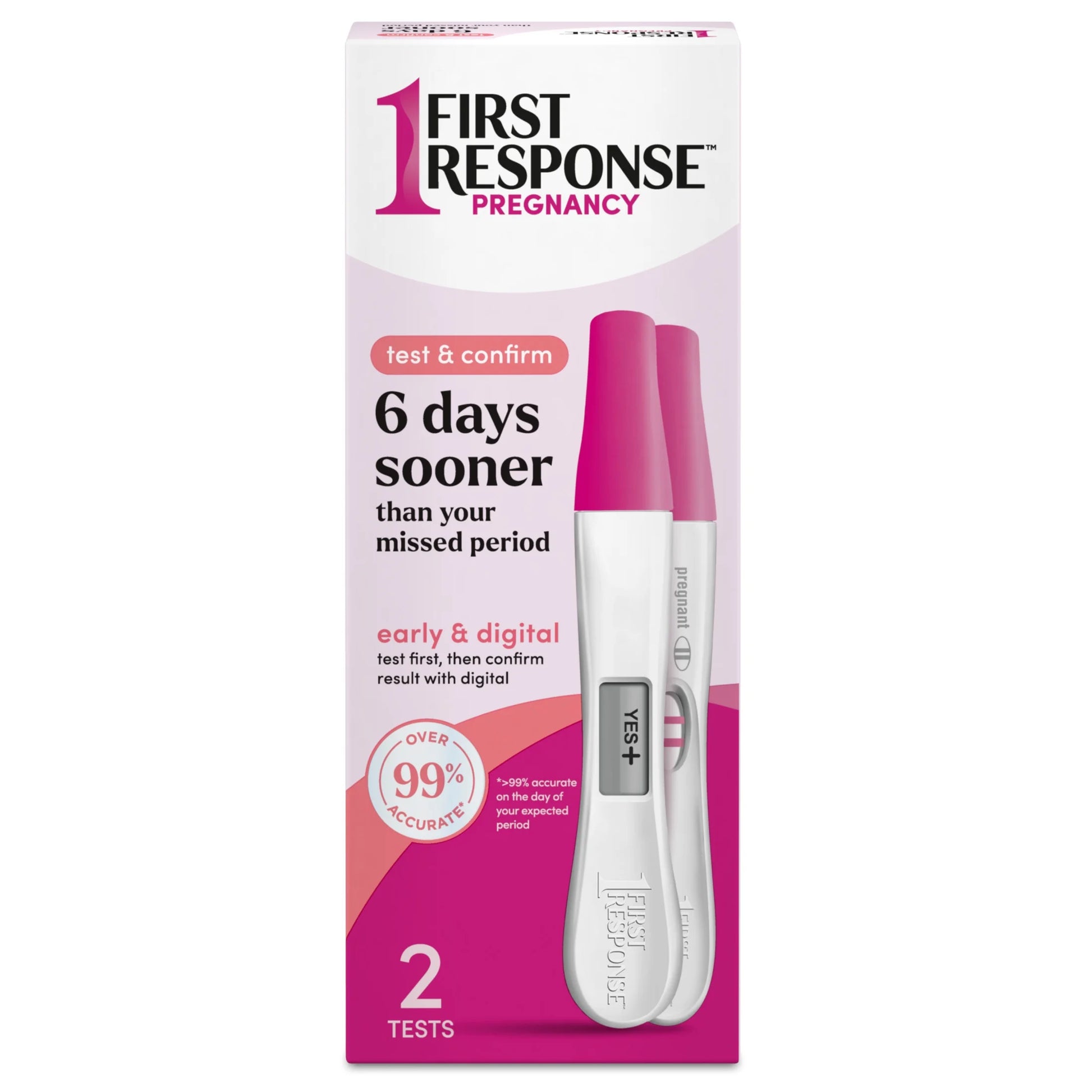 Test & Confirm Pregnancy Test, 1 Line Test and 1 Digital Test Pack