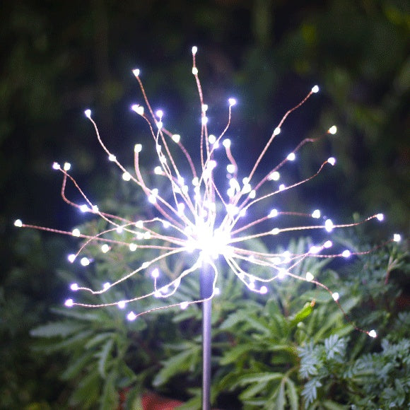 Solar Ground Plug Firework Light Led