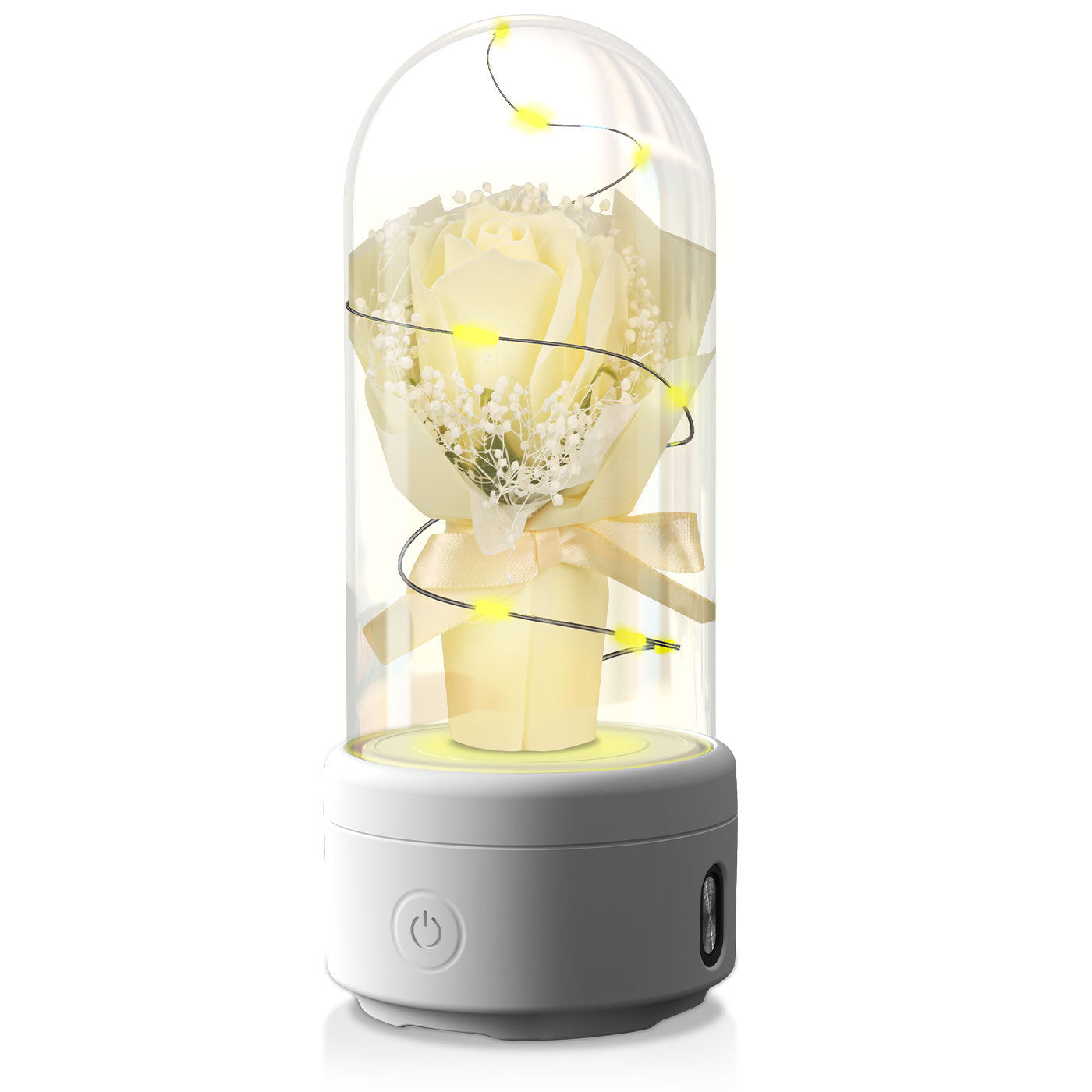 Rose LED Light & Bluetooth Speaker: 2-in-1