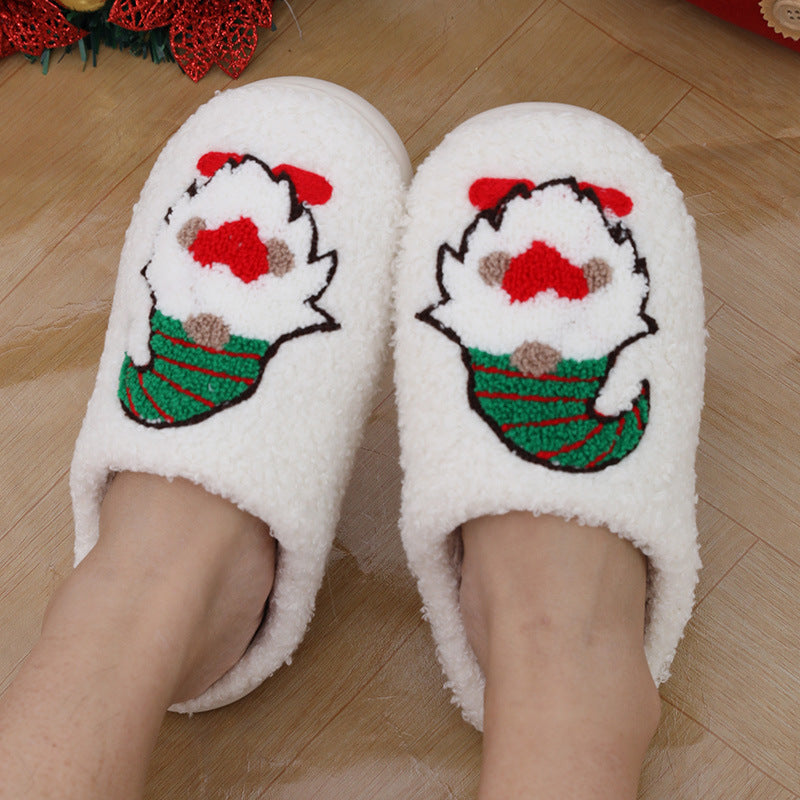 Cartoon Santa Claus Home Slippers